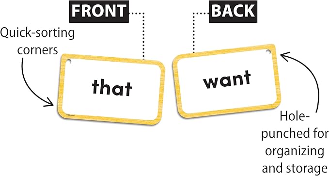 Teacher Created Resources Sight Words Flash Cards - 4 Letter Words (EP62040, 3-1/8" x 5-1/8"