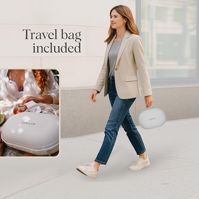 Wearable Hands-Free Breast Pump – Portable Electric Breastfeeding Pump with Multiple Suction Modes, Leakproof Design, LED Display & Travel Case – 120 Milliliters Capacity