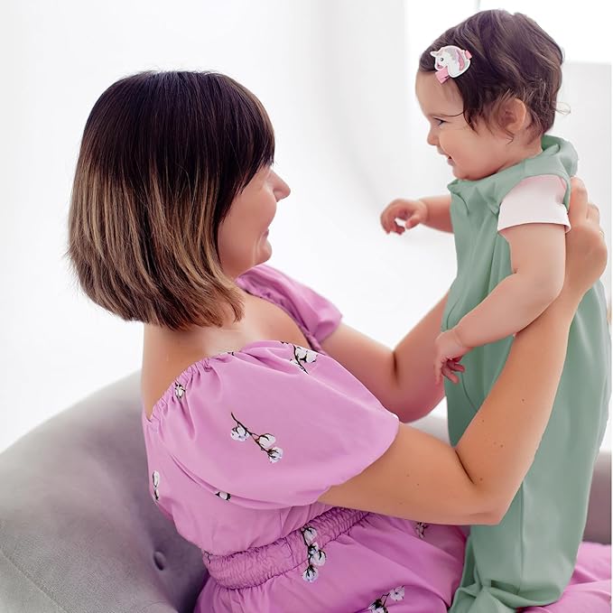 Mama Cheetah Baby Sleep Sack 0.5 TOG, Organic Cotton Baby Wearable Blanket with Two-Way Zipper, Swaddle Transition Baby Sleeping Bag for Newborn Infant Toddler Boy Girl, 12-18 Months