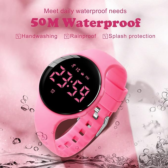 Kids Watches for Girls Boys Digital Sport Watch with Step Counter Pedometer Vibration Alarm Clock, No App Waterproof Fitness Tracker Kids Watch Boys Girls Teens Students Ages 5-16