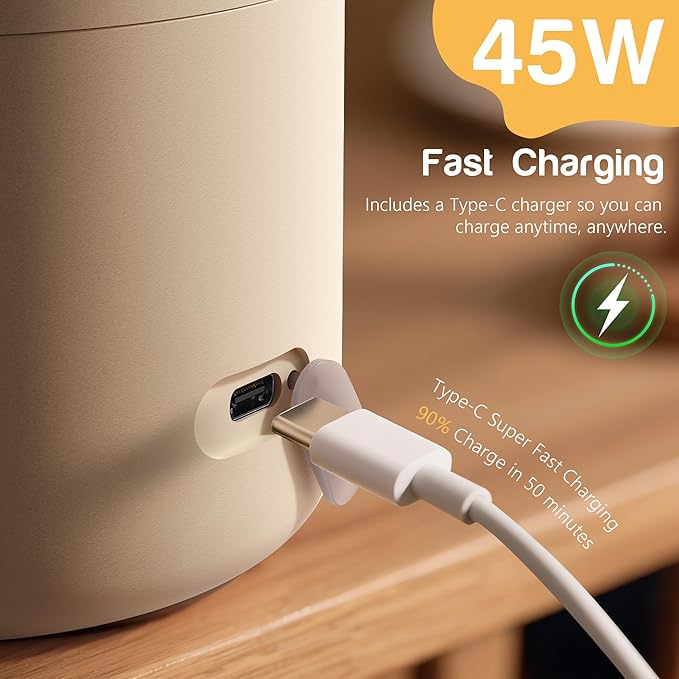 Portable Bottle Warmer for Travel, Removable Bottle Warmer for Formula, Breast Milk & Water, 17oz Large Capacity Baby Milk Warmer with Fast Heating, Baby Bottle Warmer On The Go for Outdoor