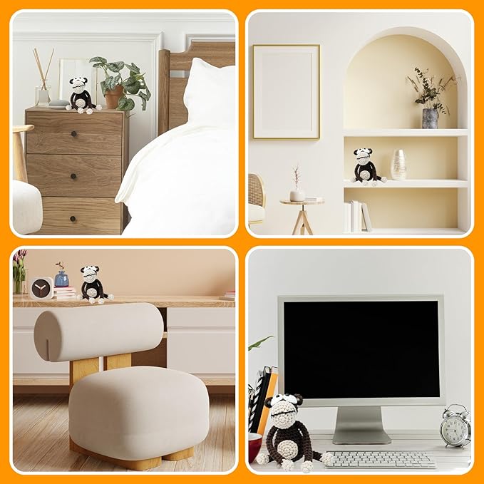 Utook Crochet Kit for Beginners, Crochet Animal Kit,Crochet Kits for Beginners Adults and Children, with Instructional Videos and Paper Tutorials, Handmade Crafts, Holiday Gifts (Orangutan)