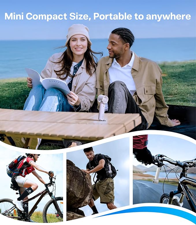 TORRAS COOLiFY iva Handheld Fan with Ice Cooler, [Chill by 50F], 0-100 Adjustable Speed, Super Mini Powerful Portable Fan 5000mAh Rechargeable, Hand Fans for Travel Essentials, Gifts for Women, Ivory