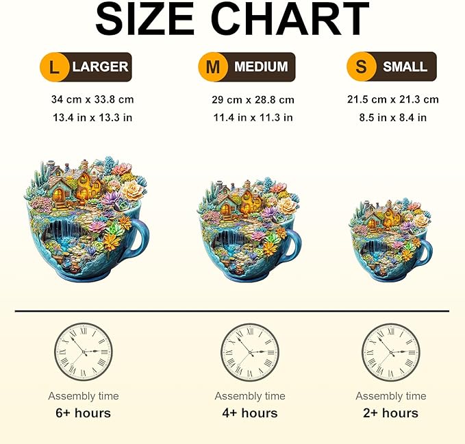 WOODBESTS Wooden Puzzles for Adults, Succulent Mug Wood Puzzles Adult(100 Pieces, S, 8.5 * 8.4in), Unique Shape Wooden Animal Jigsaw Puzzles, Birthday Gifts for Adults Family Game