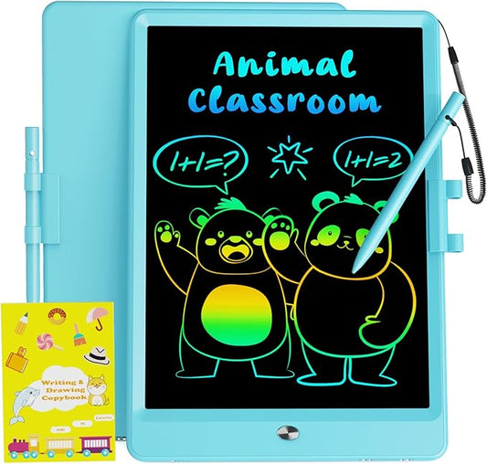UCIDCI LCD Writing Tablet 10inch Doodle Board - Colorful Screen Electronic Toddler Drawing Tablet Drawing Pad, Educational Learning Toddler Toys for 3 4 5 6 7 8 Year Old Kids Girls Boys