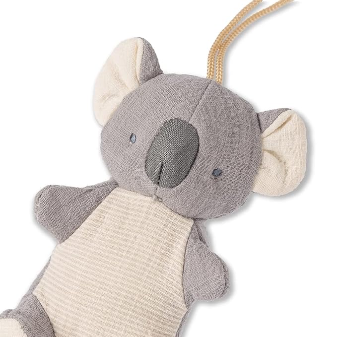 Itzy Ritzy Pacifier & Lovey Set - Natural Rubber Pacifier with Stuffed Animal Lovey - Detachable Plush Koala Binky Holder & Coordinating Natural Rubber Binky, Ideal for Ages 0-6 Months (Koala)