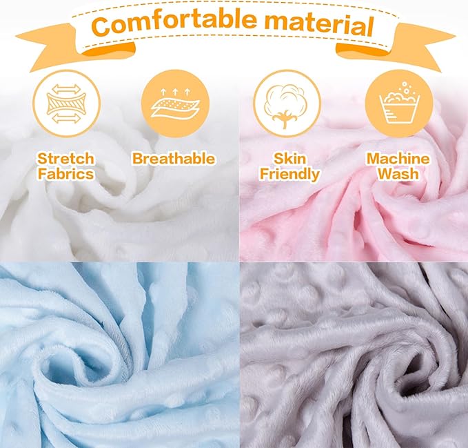 Custom Crib Bedding Set - Owl Design Personalized Name Baby Nursery Bed 3 Pcs Set - Chic Soft Blanket with Dotted Backing, Sheet, Pillowcase for Newborn Girls Boys Gifts Color21