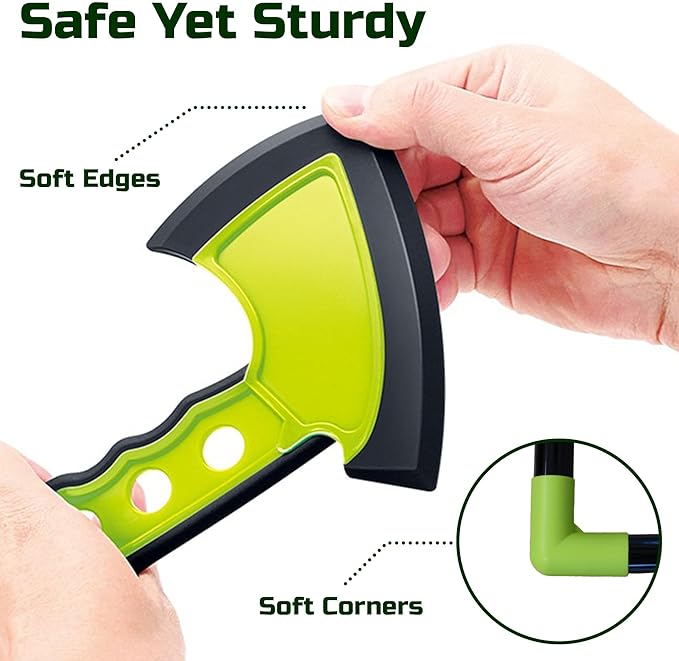 Leeray 3-in-1 bristle axe target board game - throwing target game set with throwing axes, lawn darts, and ninja throwing stars - axe throwing game for backyard outdoor games for kids and adults