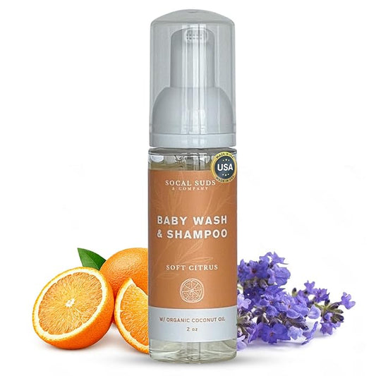 SoCal Suds & Company 2oz Organic Foaming Baby Wash & Shampoo - Soft Citrus