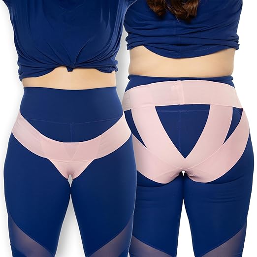 Patented Pelvic Orthotic Support Belt For Women ― Uterus Girdle for Prolapsed Bladder, Vulvar Varicosities, Postpartum Recovery, Symphysis Pubis, Dysfunction | Low Waist - PINK- XXL