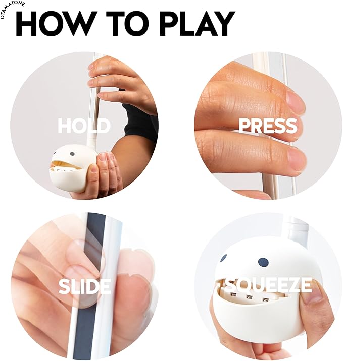 Otamatone Japanese Electronic Musical Instrument Portable Music Synthesizer from Japan by Maywa Denki Studio Award Winning, Educational Fun Gift for Children, Teens & Adults - White