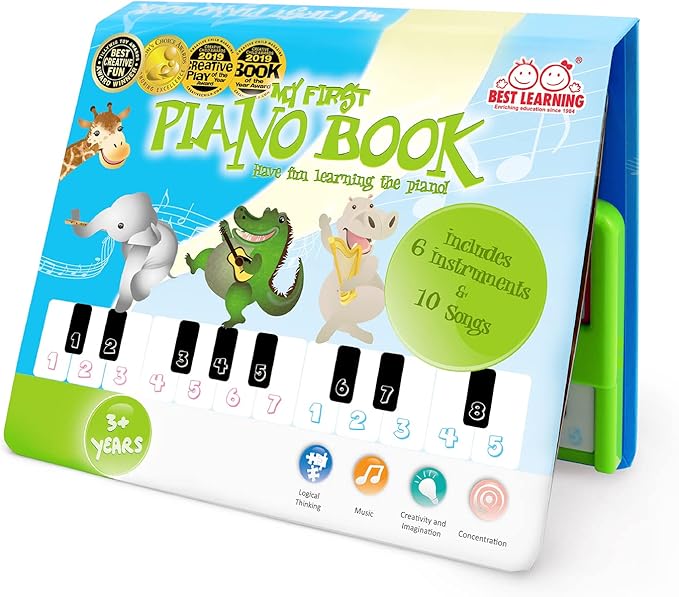 BEST LEARNING My First Piano Book - Educational Musical Toy for Toddlers Kids Ages 3-5 Years - Ideal 3, 4 Year Old Boy or Girl Birthday Present