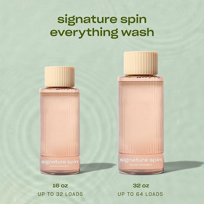 Snif Signature Spin Laundry Detergent, Classic, Clean and Crisp Scent, 32 Loads, Non-Irritating to Skin, Clean, Non-Toxic, Vegan, Cruelty Free, 16oz