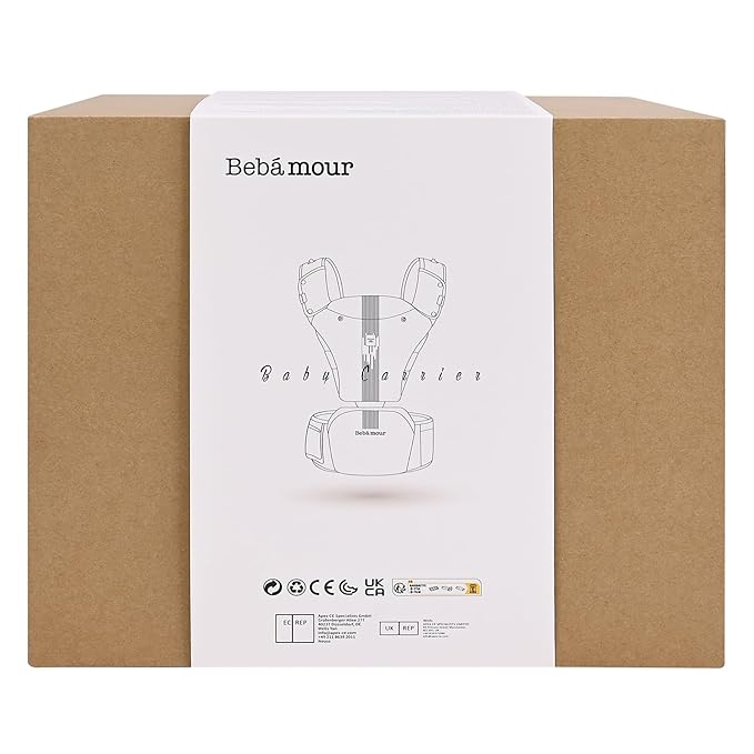 Bebamour Baby Carrier with Hip Seat,All-Position Breathable Mesh Hip Seat & Carrier 0-36Months with Head Hood, 3 PCS Teething Pads, Waist Extender,Storage Bag & Pacifier Case (Blue)