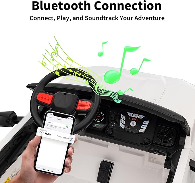 24V 10Ah Ride on Toy for Big Kids, 4WD 2 Seater Electric SUV Kids Car to Drive w/Remote Control, 4x200W Motors - White