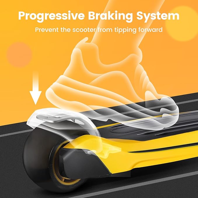 TONBUX Kids Scooter for Age 3-12, Toddler Scooter with 4 Adjustable Heights, Light Up 3-Wheels Scooter, Shock Absorption Design, Lean to Steer, Balance Training Scooter for Kids