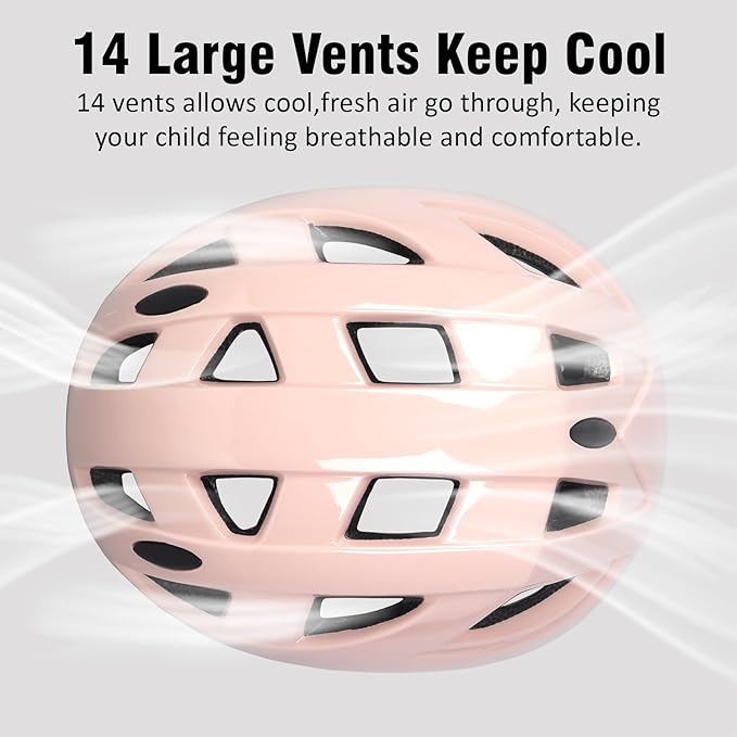 Kids Bike Helmet,2 Sizes Adjustable for Youth Child Boys & Girls Ages 3-5-8-14,Ventilation and Multi-Sport for Bicycle Scooter Skate