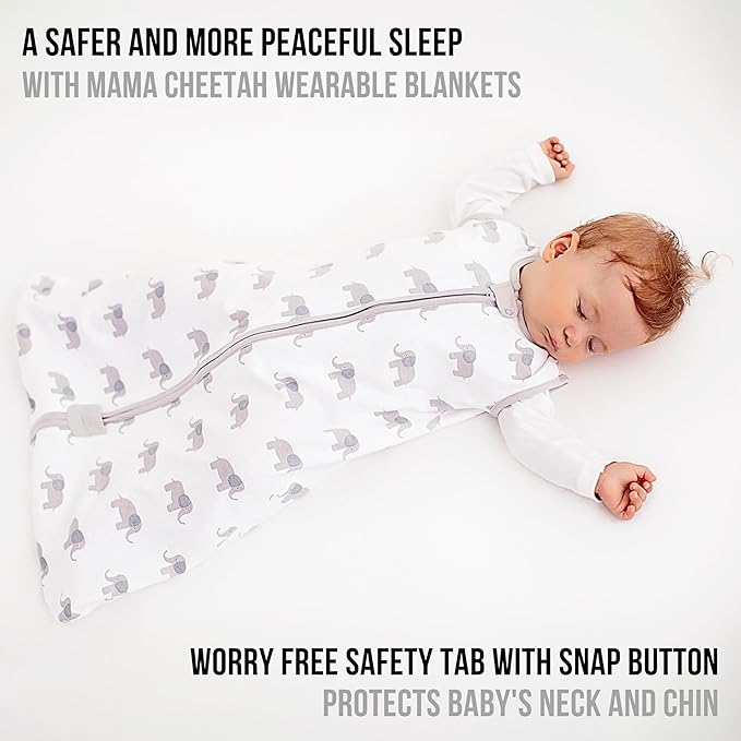 Baby Sleep Sack 1.0 TOG, Organic Cotton Baby Wearable Blanket with Two-Way Zipper, Swaddle Transition Baby Sleeping Bag, All-Season Sleep Sack for Newborn Infant Toddler Boy Girl, 2-Pack