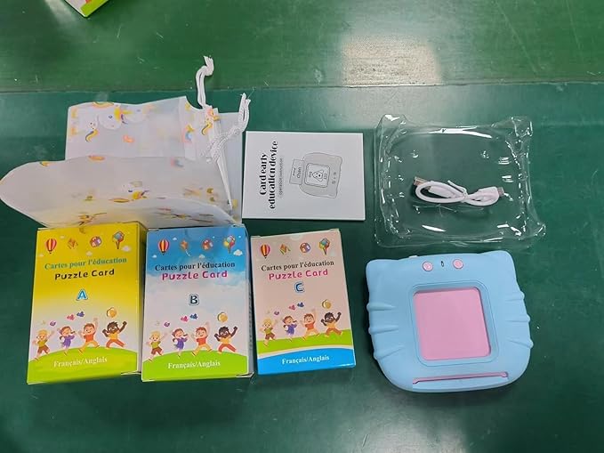 510 Words Spanish Flash Cards for Kids, Autism Toys for Toddlers 2-3 Years Old, Speech Therapy Toys, Educational Learning Flash Cards for Boys and Girls Blue(Spanish/English/Bilingual)