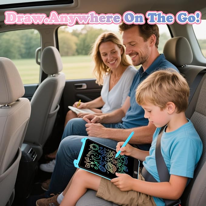 EooCoo Toddler Drawing Toys, 10 Inch LCD Writing Tablet for Kids 2 Pack, Toddler Boys Girls Gifts Drawing Pad, Mess Free Coloring Used for Travel Toys, Learning Activities for 3 4 5 6 Years Old