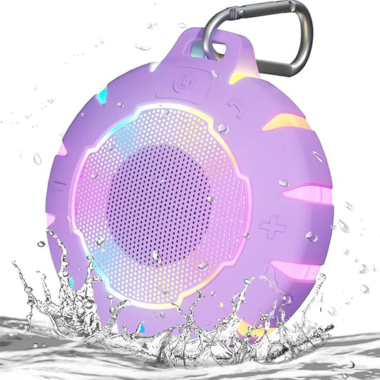 HEYSONG Waterproof Shower Bluetooth Speaker, Durable & Portable with Clear Sound, Ideal for Shower, Pool, Beach & Kayaking – Great Gift for Girls, Women & Men