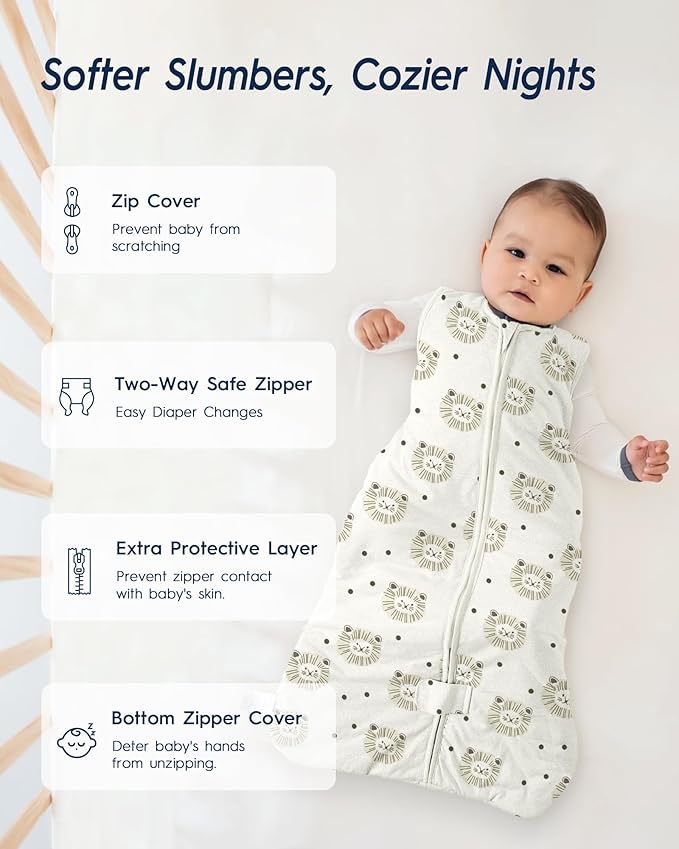 TotAha Toddler Sleep Sack 1.0 TOG for 2T-3T-4T, Premium Soft Wearable Blanket Baby Sleeping Bag with 2-way Safe Zipper for Girl Boy