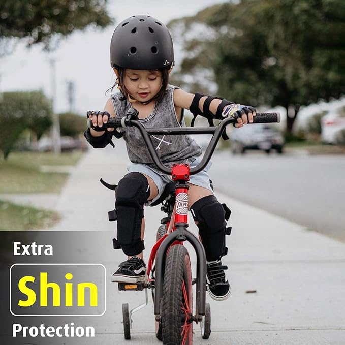 Soft-Style Kids Knee and Elbow Pads with Bike Gloves, Flexible Impact-Resistant Gear for Ages 2-11, Designed for Balance Bikes, Roller-Skating, and Skateboarding