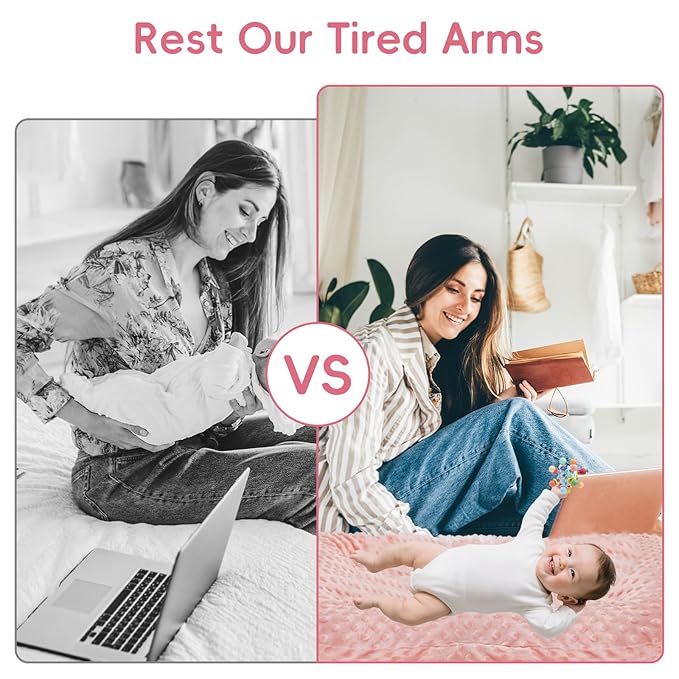 Baby Lounger for Newborn,Baby Nest for Newborn Soft Cotton Breathable for Playtime & Relaxation,Flat Babies Essentials Gifts Newborn Lounger for Boys & Girls 0-12 Months(Pink Bean)