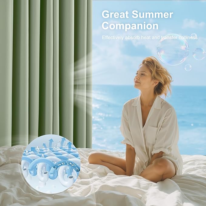 NICETOWN 100% Blackout Curtains 84 inch Long for Bedroom, Total Blackout Thermal Insulated Grommet Long Window Curtains 2 Panels Set, 2 Panels, Olive, 52 inch Wide