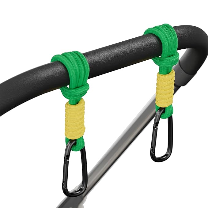 SURDOCA Baby Stroller Hooks, Stroller Clips and Hooks for Diaper Bag, Mommy Bag Hook for Stroller Heavy Duty, Universal Stroller Hanger and Strap, Stroller Accessories for Mom