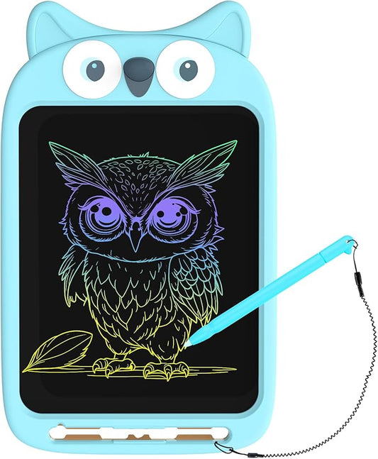 10 Inch LCD Writing Tablet, Erasable Doodle Board Toy, Cute Owl Drawing Pad for Kids Ages 2-6 - Educational Christmas Birthday Gift (Owl)
