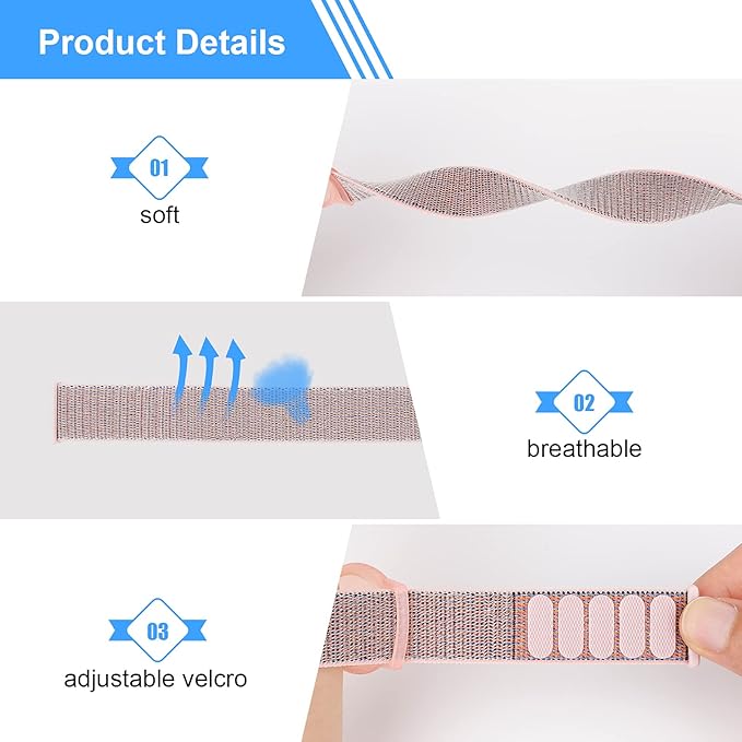 Kids Wristband Compatible with Apple AirTag, Protective Case for Air Tag GPS Tracker Holder with Nylon Bracelet, Adjustable Anti Lost Watch Band for Toddler Child Elder(Pink&Blue)