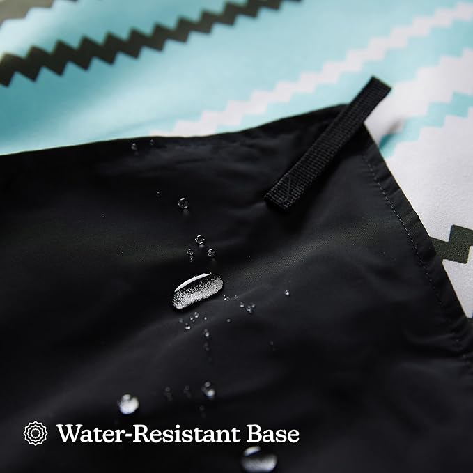 Nomadix Festival Blanket - Perfect for Picnics, Camping, & Lawn Seating - Plush Top & Water Resistant Base - Made with Post Consumer Recycled Materials - Agua Blue - 60x70 in