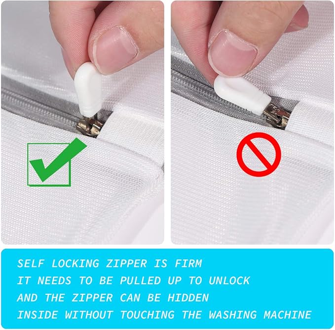 Mesh Wash Bag for Washing Machine-Supper Zipper Net Laundry Bag for Travel,Lingerie,Sweater,Garment,Undergarment,Pack of 2 (20 Inch X 24 Inch)