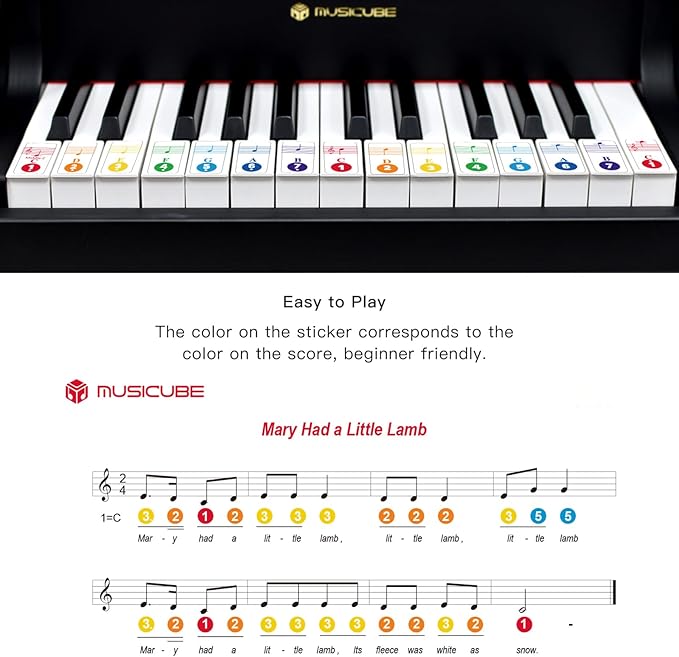 MUSICUBE Kids Piano Keyboard 25 Keys Digital Piano for 3-7 Years Old Beginner Girls Boys First Mini Piano Toys Educational Musical Instrument Gift Choice (Range: C4-C6)
