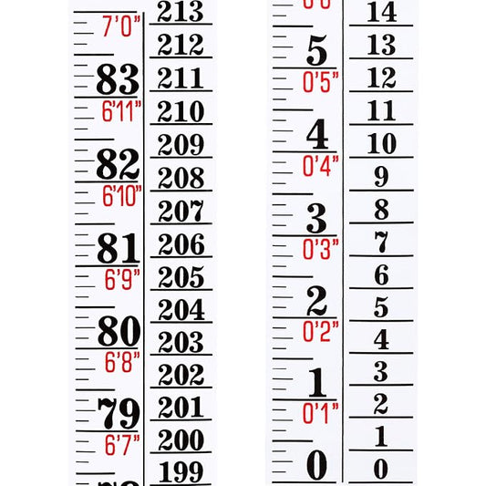 Tatuo Growth Chart Wall Labels Height Indicator Tape Ruler Growth Chart Decor Height Indicator Adhesive Ruler for Home Room Measuring(White)
