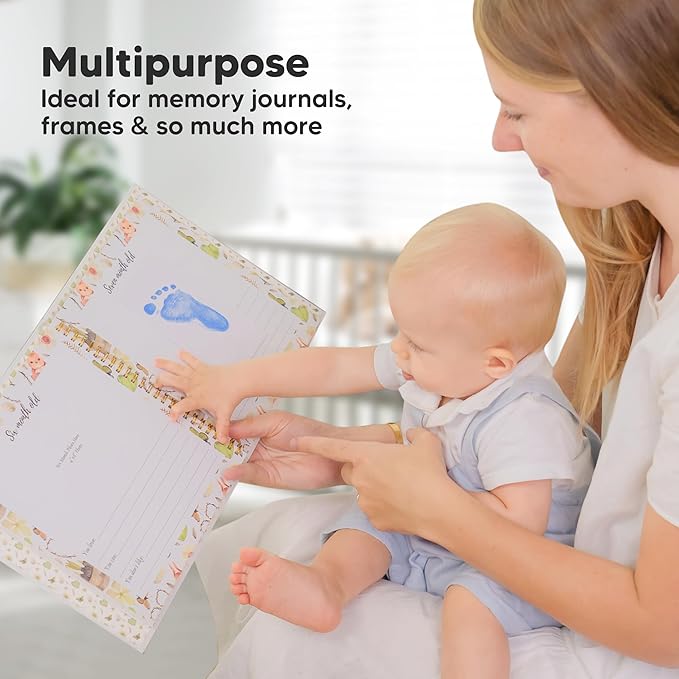 4-Pack Inkless Baby Hand and Footprint Kit - Mess Free Ink Pad for Newborn Keepsake, Dog Nose & Paw Print Kit, Clean Touch Ink Pad for Baby Hand & Footprints, Ideal New Mom Gifts (Popsicle, L)