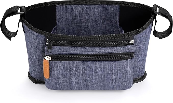 Accmor Universal Stroller Organizer with Detachable Phone Bag, Stroller Bag Caddy Organizer Stroller Accessories for Uppababy, Baby Jogger, Nuna, Doona, Britax Strollers