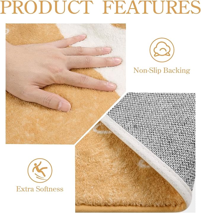 Lahome Boho Area Rugs for Living Room 9x12 - Washable Non-Slip Large Rug for Dining Room, Ultra-Thin Neutral Taupe Botanical Print Soft Carpet for Bedroom Nursery