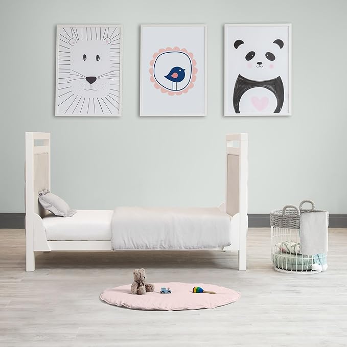 Byrd & Blume Round Baby Play Mat, Organic Cotton Soft Padded Nursery Floor Mat, Safe Hypoallergenic Baby Mat, Reversible, Foldable, Portable Infant Tummy Time Mat Fits Tents & Playpens (40"x40") Pink