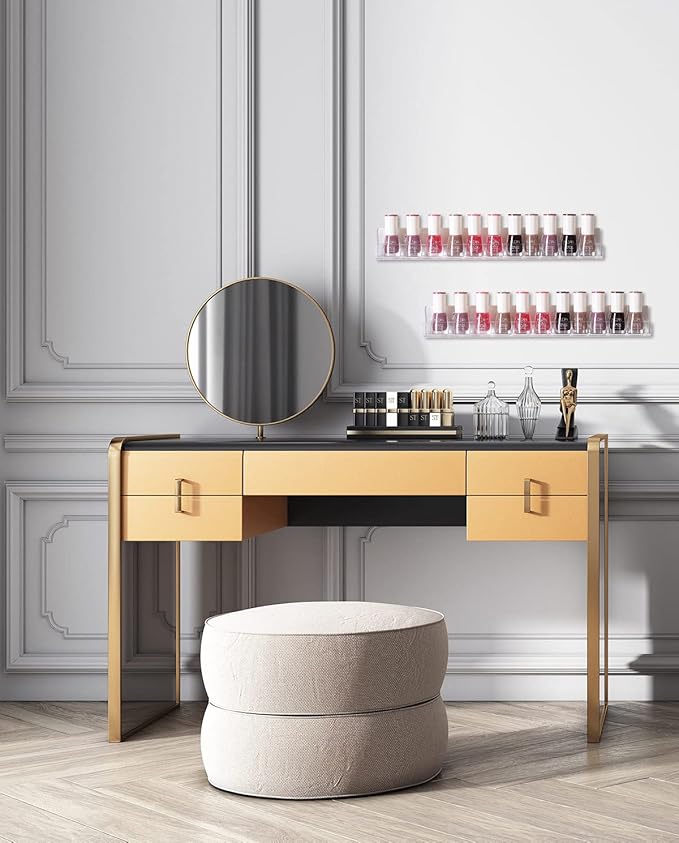 IEEK 6 PCS Acrylic Invisible Floating Bookshelf for Kids Room,15 inch Modern Picture Ledge Display Toy Storage Wall Shelf Vinyl Record Shelf U Shelves Storage Rack