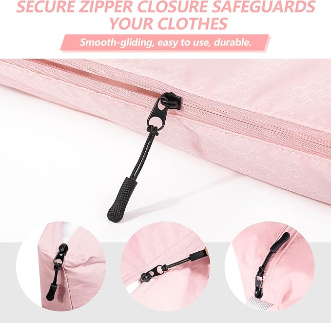 MissBoy Laundry Bag, Nylon Dirty Clothes Storage Bag, Splash-proof Travel Camping Laundry Bags with Zip, Lightweight Foldable Swimming Dry Wet Bag