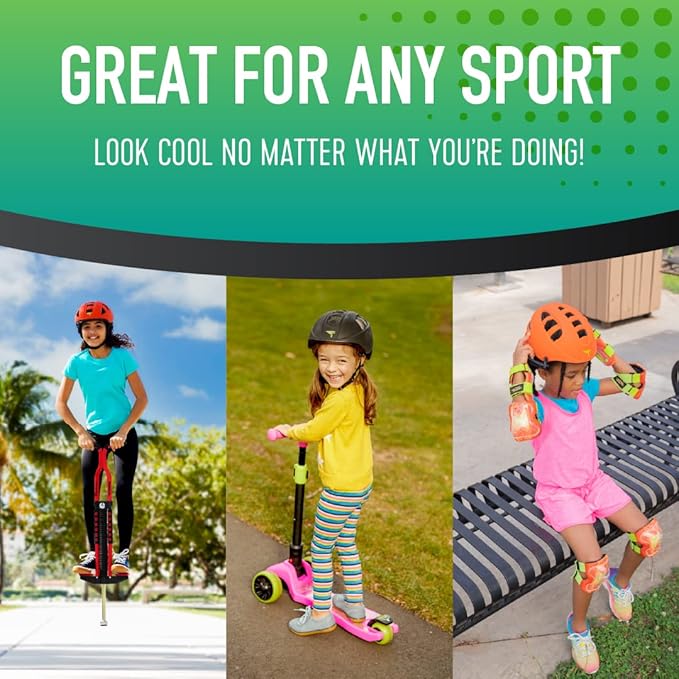 Flybar Kids Bike Helmet - Dual Certified Adjustable Dial, Lightweight Skateboard Helmet, Roller Skating, Pogo, Electric Scooter, Snowboard, Youth and Toddler Helmet, Boys & Girls 3-14