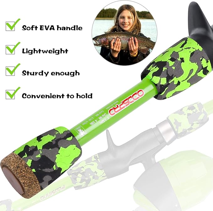 ODDSPRO Kids Fishing Pole Pink, Portable Telescopic Fishing Rod and Reel Combo Kit - with Spincast Fishing Reel Tackle Box for Girls, Youth