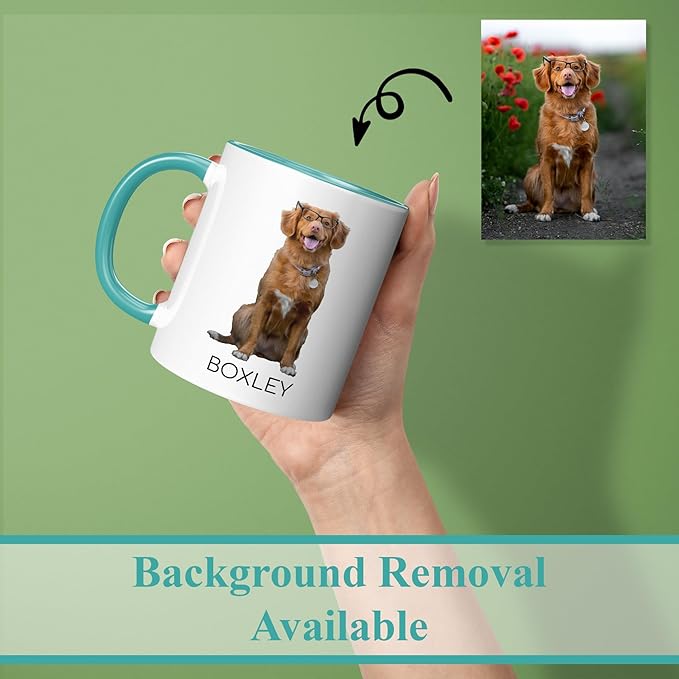 Personalized Mother's Day Coffee Mug, Custom Mum Photo Text 11 Oz Ceramic Mug, Customized Mom Gift Idea Picture Name Cup, Taza Cafe Personalizadas Fotos, Cute Gifts Mom Women Dad Men, Teal