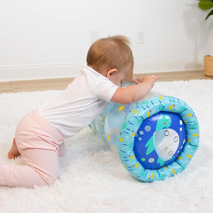 The Peanutshell Inflatable Tummy Time Roller - Crawling Toys for Babies, Soft & Supportive Baby Tummy Time Roller, Water-Friendly Crawling Toys for 6-12 Months - Land and Sea