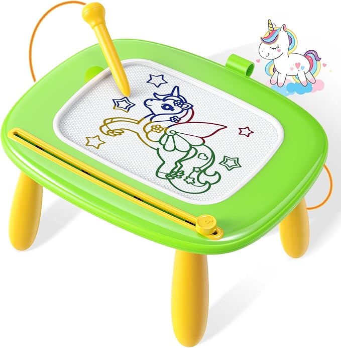 Toddlers Toys Ages 1-3, Magnetic Drawing Board, Doodle Board Pad Learning and Educational Toys for 18 Months Baby 1-3 Yr Kids Birthday Gifts - Green