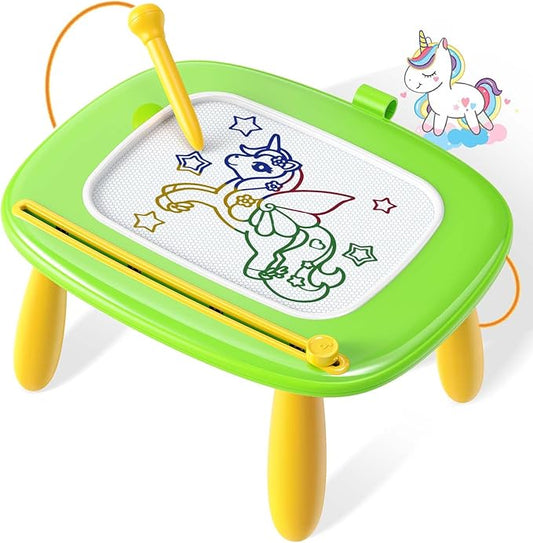 Toddlers Toys Ages 1-3, Magnetic Drawing Board, Doodle Board Pad Learning and Educational Toys for 18 Months Baby 1-3 Yr Kids Birthday Gifts - Green