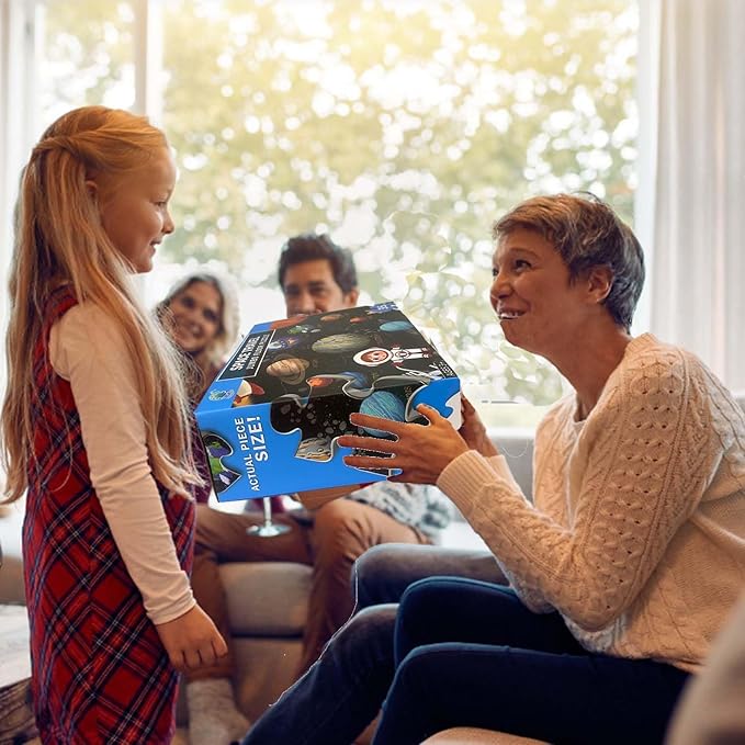 Jumbo Floor Puzzle for Kids, Large Jigsaw Puzzles 35 Piece for Kids Ages 3-5,Preschool Learning & Education Toys, Gifts for 4-8 Year Old Boys and Girls (Solar System Planet)