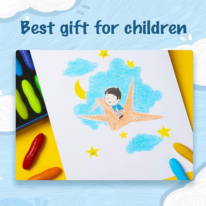 YPLUS Peanut Crayons for Kids, 36 Colors Washable Toddler Crayons, Non-Toxic Baby Crayons for ages 2-4, 1-3, 4-8, Coloring Art Supplies